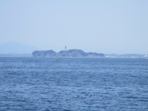 江の島沖での散骨