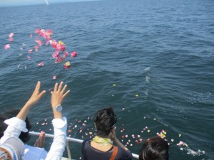 江ノ島沖散骨