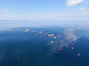 新潟の海での散骨