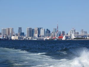 東京タワーとレインボーブリッジ散骨