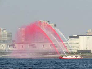 水の消防ページェント練習