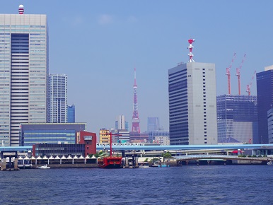 東京タワーを臨み散骨